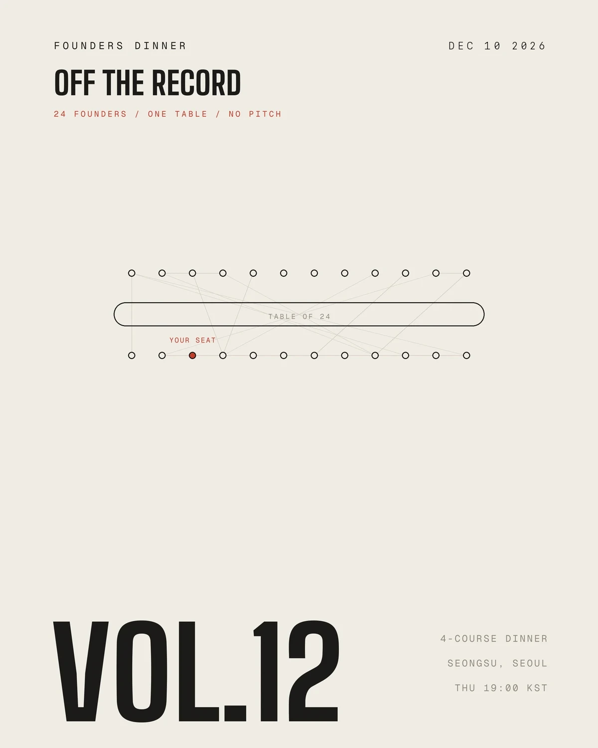 파운더스 디너 Vol.12: Off the Record 포스터