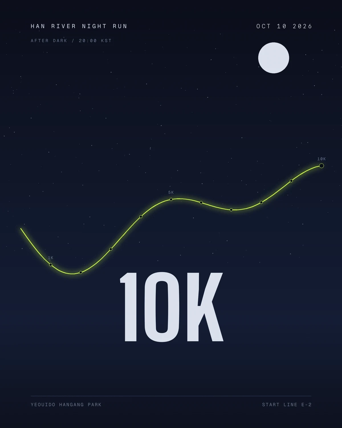 한강 나이트런 10K 포스터